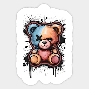 Urban Graffiti Bear Sticker